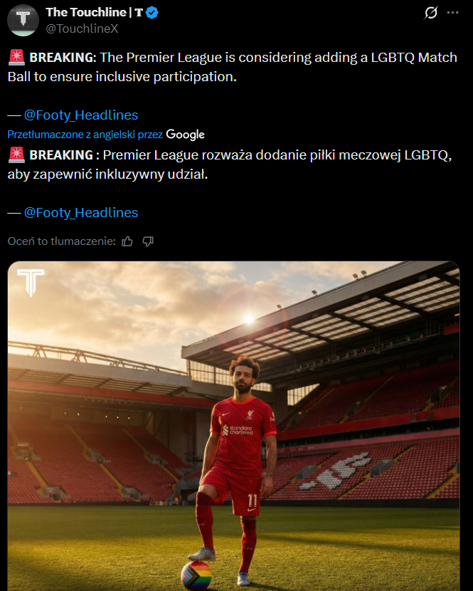 To ma być NOWA PIŁKA na mecze Premier League O.o